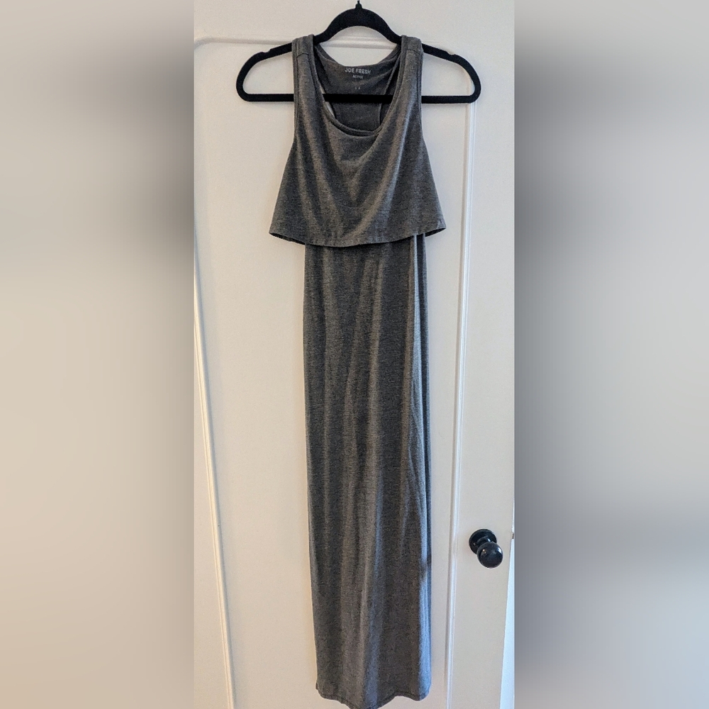 Gray Sleeveless Maxi Dress